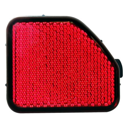 CROWN AUTOMOTIVE Left Rear Fascia Reflector For 2018+ Jeep Jl Wrangler, Red Plastic 68281937AB